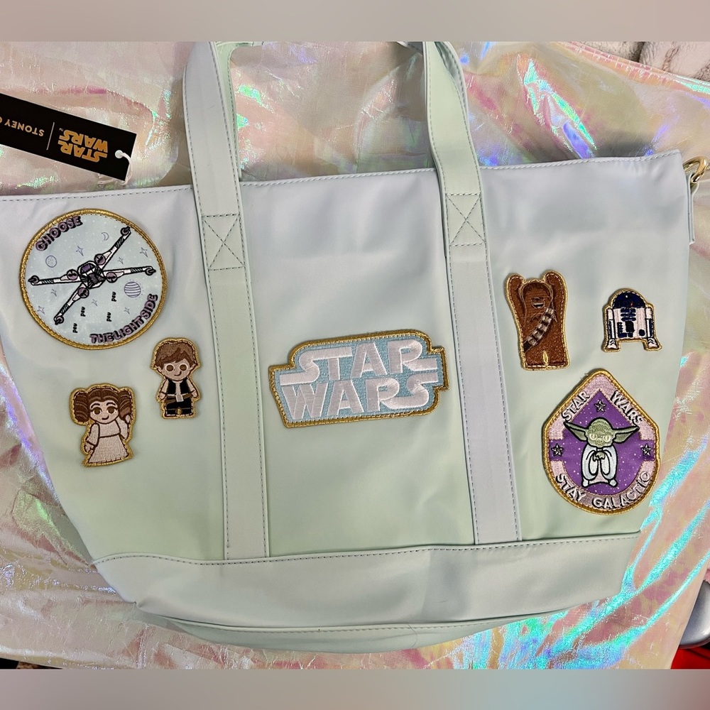 BNWT Stoney Clover Lane Patched Mini Ombré Star Wars tote!